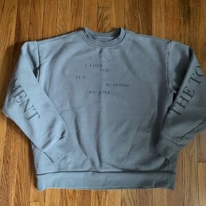 Taylor Swift The Tortured Poets Department TTPD gray fortnight sweatshirt size L
